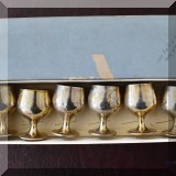 S04. Set of silverplate cordials. 